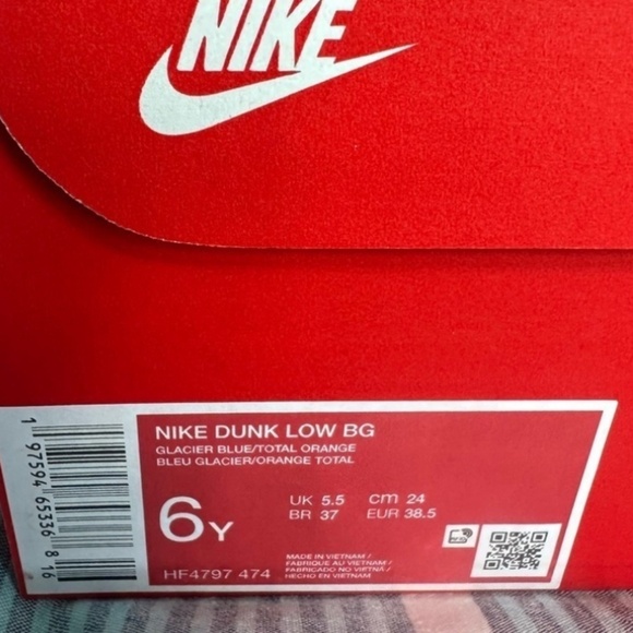 Nike Dunk Low BG Heat Map sneakers 6Y / Womens 7.5 - Picture 5 of 9